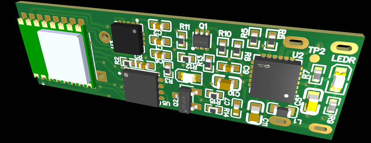 3D render of the jump tracker PCB